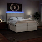 Arthelle - Ramsäng med madrass vit 200x200 cm konstläder