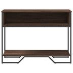 Avlastningsbord brun ek 100x35x74,5 cm konstruerat trä