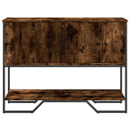 Avlastningsbord rökfärgad ek 100x35x74,5 cm konstruerat trä