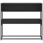 Avlastningsbord svart 90x35x80 cm konstruerat trä