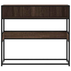 Avlastningsbord brun ek 90x35x80 cm konstruerat trä