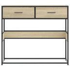 Avlastningsbord sonoma-ek 90x35x80 cm konstruerat trä