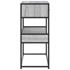 Avlastningsbord grå sonoma 90x35x80 cm konstruerat trä