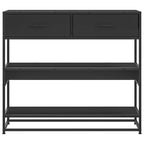 Avlastningsbord svart 90x35x80 cm konstruerat trä