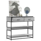 Avlastningsbord grå sonoma 90x35x80 cm konstruerat trä