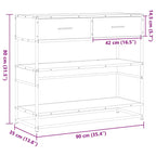 Avlastningsbord brun ek 90x35x80 cm konstruerat trä