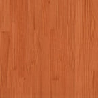 Barnsäng med husram vaxad brun 90x200 cm massiv furu