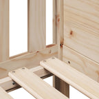 Barnsäng med husram 80x200 cm massiv furu