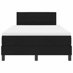 Bäddfjäder med madrass med huvudgavel Svart 120 x 200 cm tyg