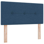 Bäddfjäder med madrass med huvudgavel Blå 120 x 200 cm tyg