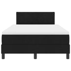 Bäddfjäder med madrass med huvudgavel Svart 120 x 190 cm tyg