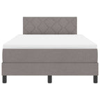 Bäddfjäder med madrass med huvudgavel Taupe 120 x 190 cm tyg