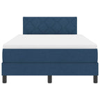 Bäddfjäder med madrass med huvudgavel Blå 120 x 200 cm tyg