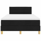 Bäddfjäder med madrass med huvudgavel Svart 120 x 200 cm tyg