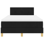 Bäddfjäder med madrass med huvudgavel Svart 120 x 190 cm tyg