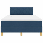 Bäddfjäder med madrass med huvudgavel Blå 120 x 190 cm tyg