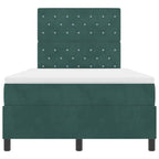 Bäddfjäder med madrass Mörkgrön 120 x 200 cm Sammet