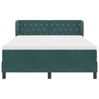 Bäddfjäder med madrass Mörkgrön 160 x 200 cm Sammet