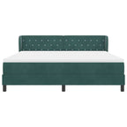 Bäddfjäder med madrass Mörkgrön 180 x 200 cm Sammet