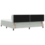 Bäddfjäder med madrass Ljusgrå 200 x 200 cm Sammet