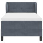 Bäddfjäder med madrass Mörkgrå 90 x 200 cm Sammet