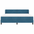 Bäddfjäder med madrass Mörkblå 180 x 200 cm Sammet