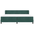 Bäddfjäder med madrass Mörkgrön 200 x 200 cm Sammet