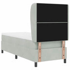 Bäddfjäder med madrass Ljusgrå 200 x 80 cm Polyester