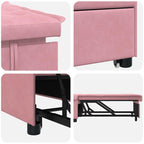 Bäddsoffa Rosa 67 x 194 x 38 cm Sammet
