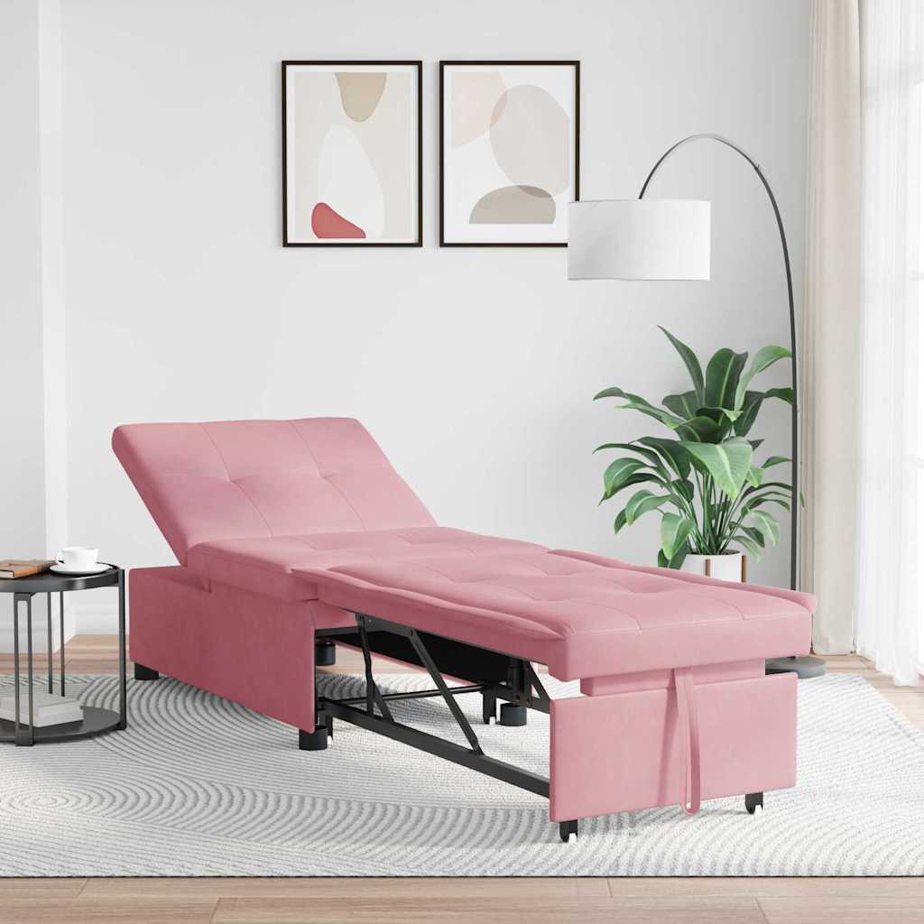 Bäddsoffa Rosa 67 x 194 x 38 cm Sammet