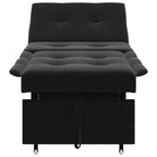 Bäddsoffa Svart 67 x 194 x 38 cm Sammet
