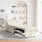 Bäddsoffa Kräm 67 x 194 x 38 cm Sammet