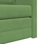 Bäddsoffa med kudde Ljusgrön 122 x 70 x 60 cm Sammet