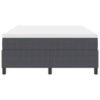 Bäddfjäder Mörkgrå och Vit 203 x 140 x 60 cm Mockatyg