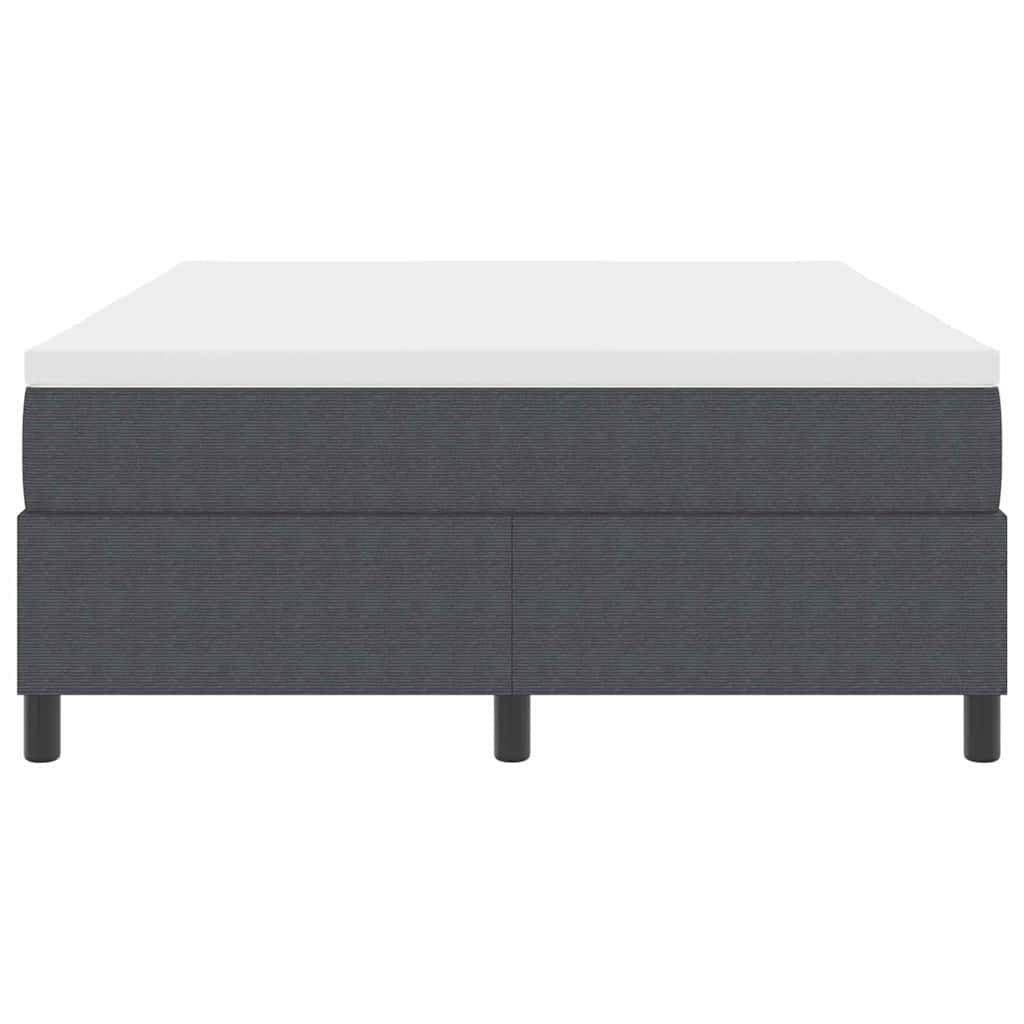 Bäddfjäder Mörkgrå och Vit 203 x 140 x 60 cm Mockatyg