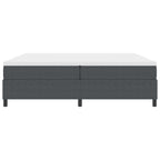 Bäddfjäder Mörkgrå och Vit 203 x 200 x 60 cm Mockatyg