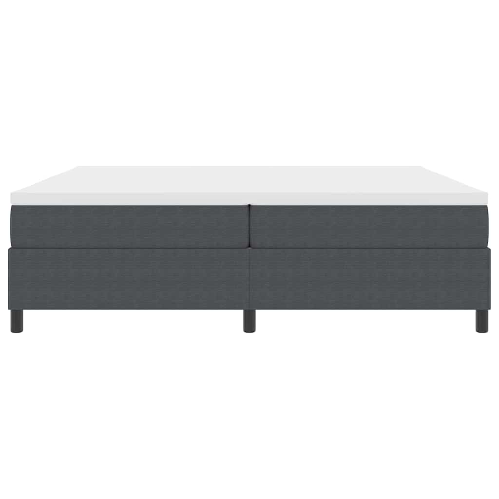 Bäddfjäder Mörkgrå och Vit 203 x 200 x 60 cm Mockatyg