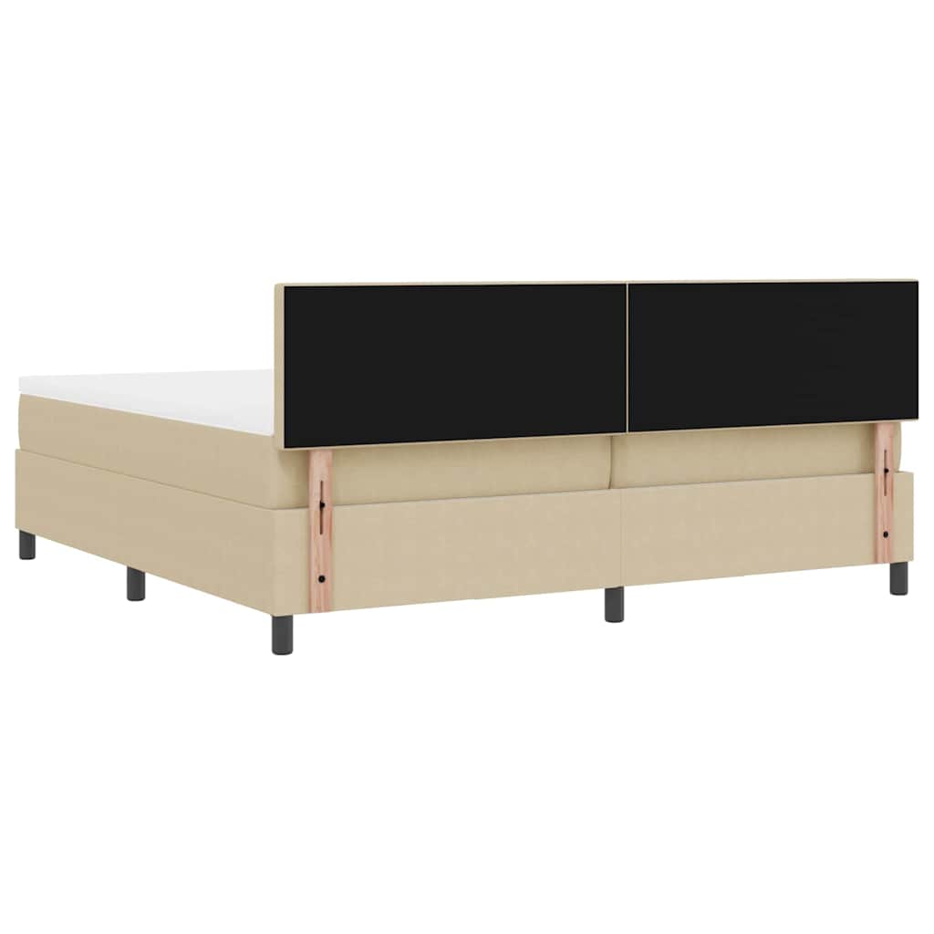 Bäddfjäder Ljusgrå och vit. 203 x 200 x 88 cm Mockatyg