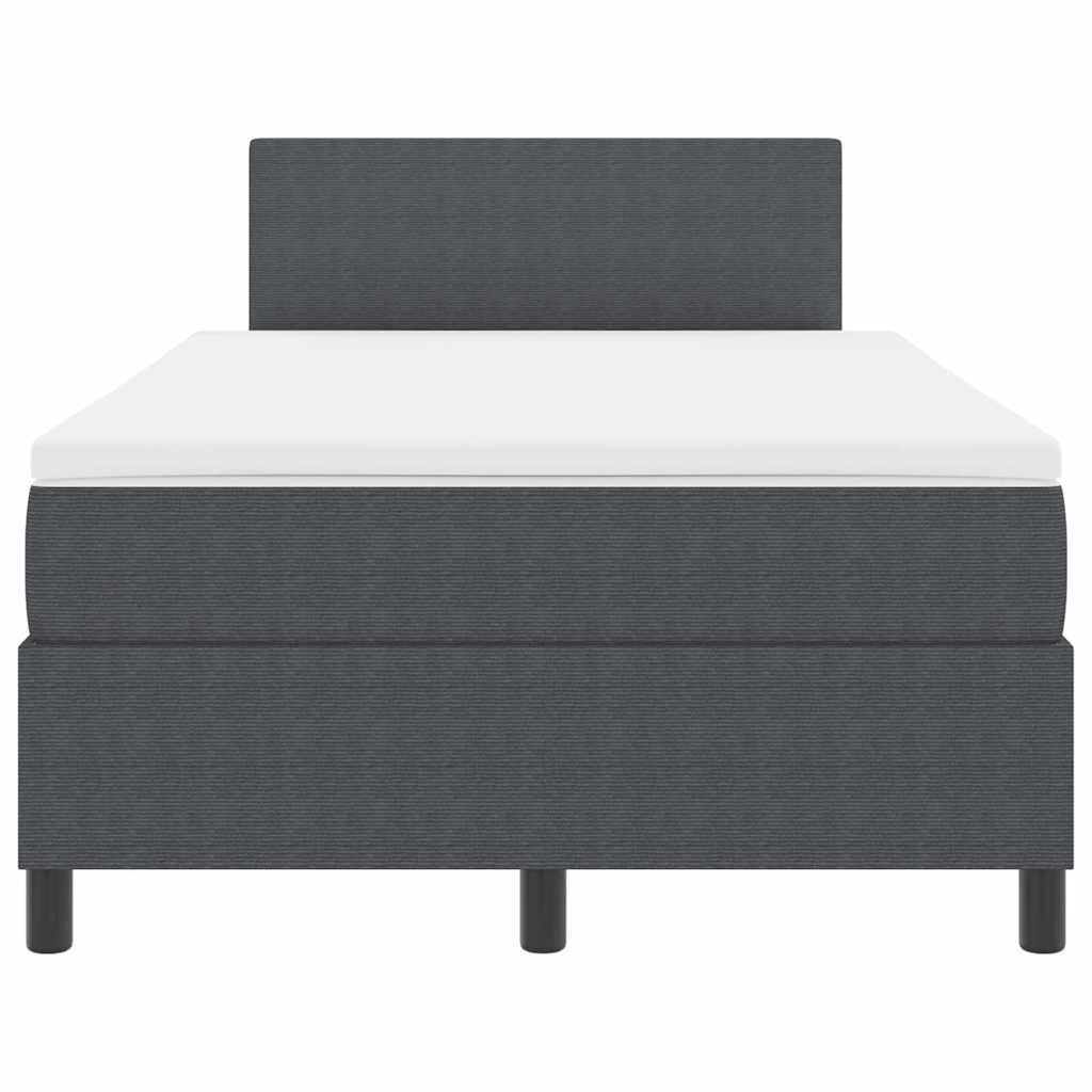 Bäddfjäder Mörkgrå och Vit 203 x 120 x 88 cm Mockatyg