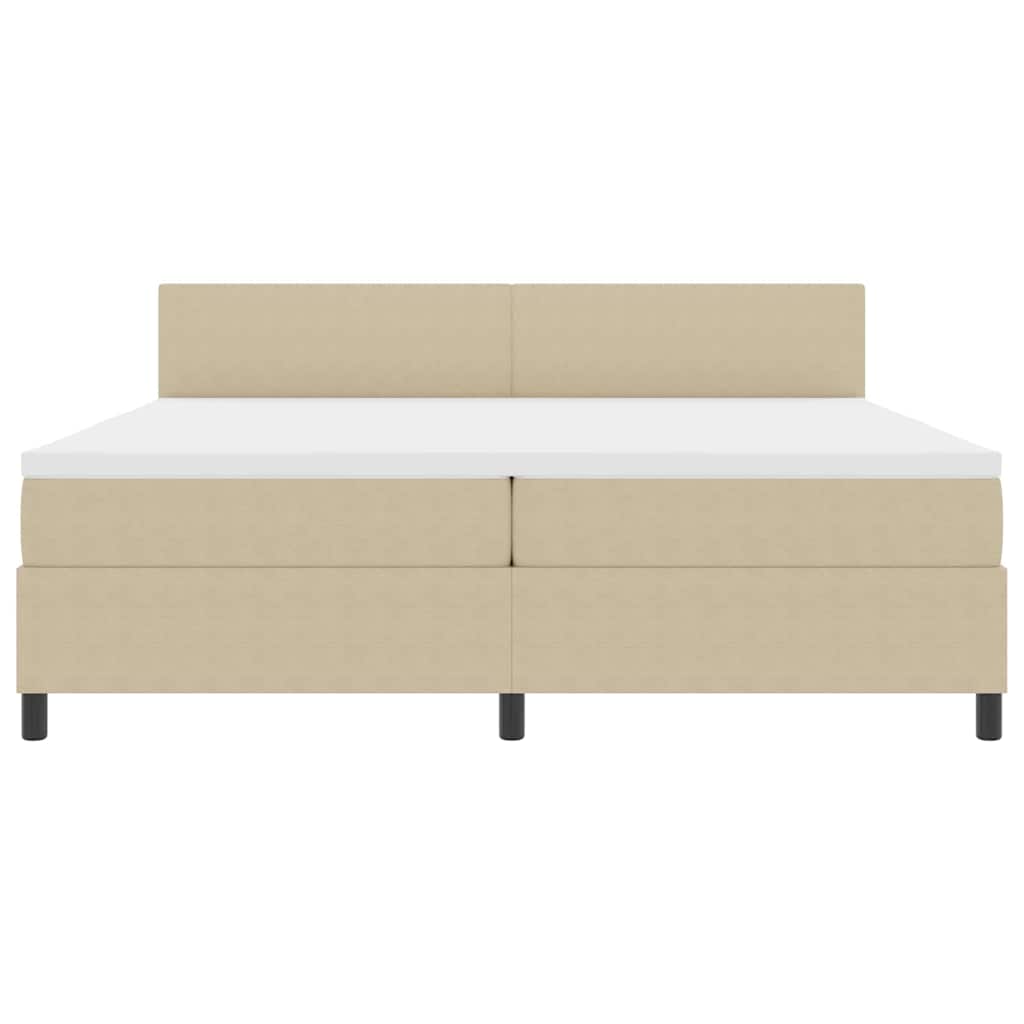 Bäddfjäder Ljusgrå och vit. 203 x 200 x 88 cm Mockatyg