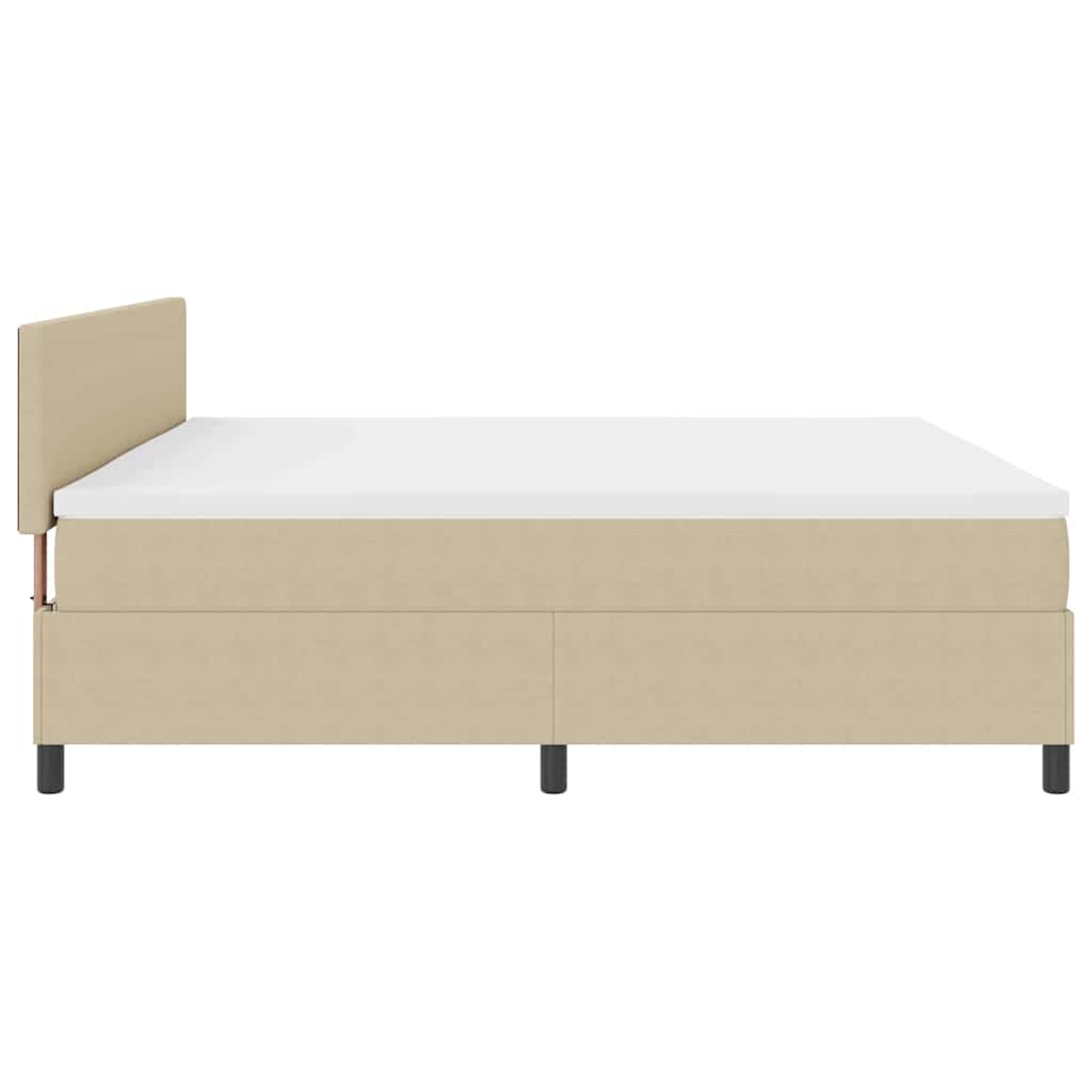 Bäddfjäder Ljusgrå och vit. 203 x 200 x 88 cm Mockatyg