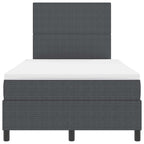 Bäddfjäder Mörkgrå och Vit 203 x 120 x 128 cm Mockatyg