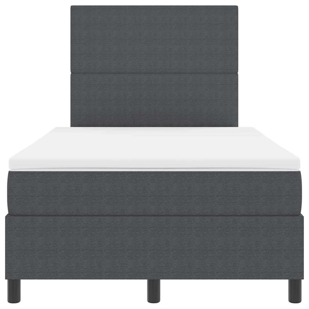 Bäddfjäder Mörkgrå och Vit 203 x 120 x 128 cm Mockatyg