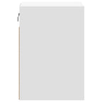 Cimero - Väggmonterat sängbord med LED-lampor vit