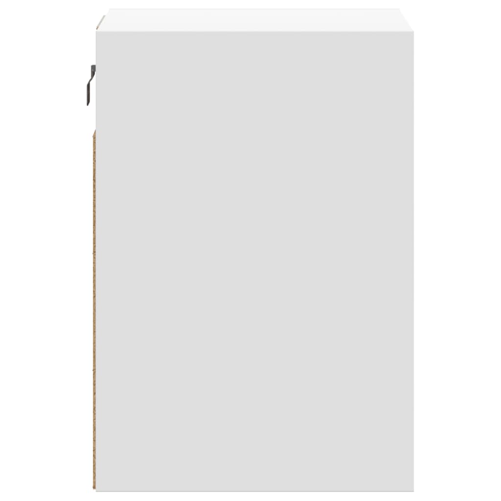 Cimero - Väggmonterat sängbord med LED-lampor vit