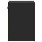 Celnaro - Väggmonterade sängbord med LED-lampor 2 st svart