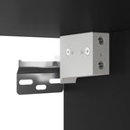 Celnaro - Väggmonterade sängbord med LED-lampor 2 st svart