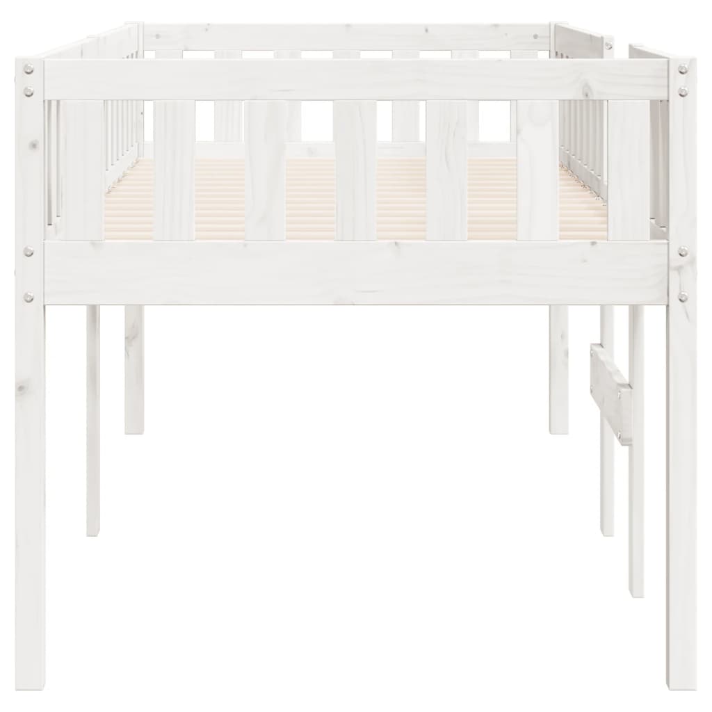 Barnsäng utan madrass vit 90x200 cm massiv furu