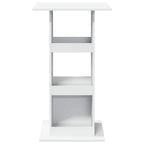 Barbord med förvaring vit 60x60x102 cm konstruerat trä