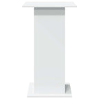 Barbord med förvaring vit 60x60x102 cm konstruerat trä